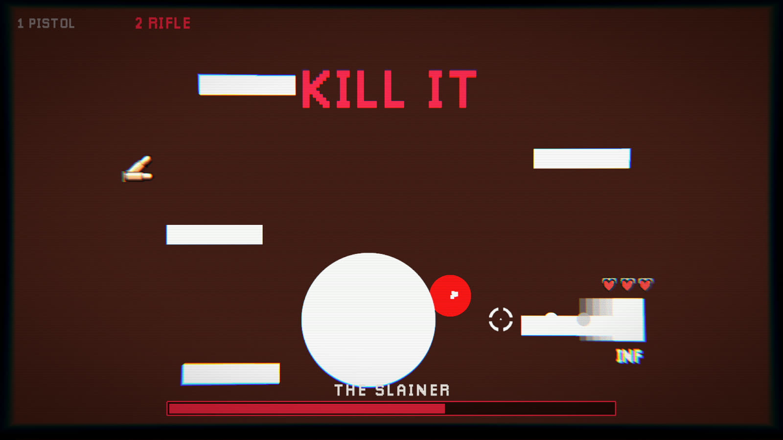 The boss fight against THE SLAINER
